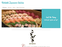 Tablet Screenshot of kotobukijapaneserestaurant.com